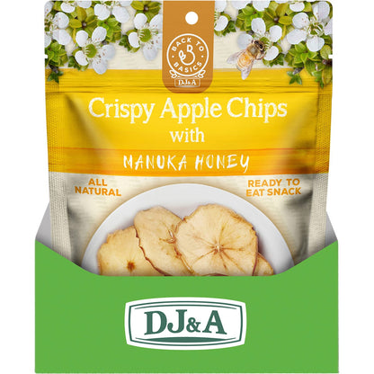 DJ&A Crispy Apple Chips with Manuka Honey 30g (Pack of 10) Payless 4 Organics
