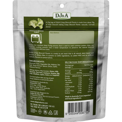 DJ&A Crispy Broccoli Florets 25g (Pack of 12) Payless 4 Organics