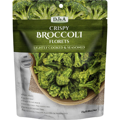 DJ&A Crispy Broccoli Florets 25g (Pack of 12) Payless 4 Organics