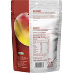 Individual 100g bag of DJ&A Dried Mango slices featuring chewy, naturally sweet fruit on a white background.