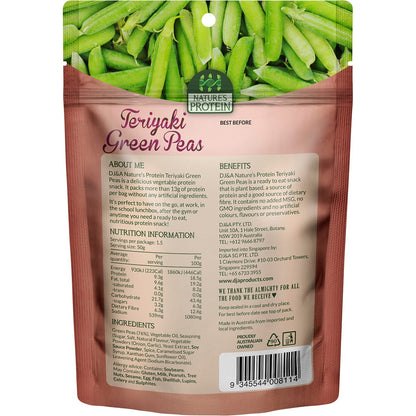 DJ&A Nature's Protein Teriyaki Green Peas 75g (Pack of 12) Payless 4 Organics