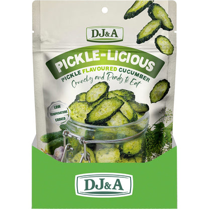 DJ&A Pickle-Licious Pickle Flavoured Cucumber 50g (Pack of 9) Payless 4 Organics