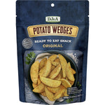 Nine 100g packs of DJ&A Original Potato Wedges in a branded cardboard box on a white background.