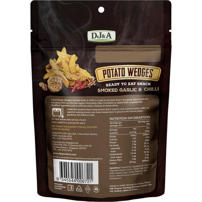 DJ&A Potato Wedges Smoked Garlic & Chilli 100g (Pack of 9) Payless 4 Organics