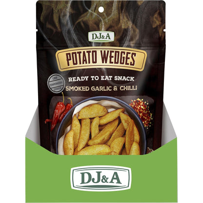 DJ&A Potato Wedges Smoked Garlic & Chilli 100g (Pack of 9) Payless 4 Organics
