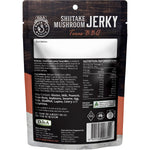 A 60g bag of DJ&A Shiitake Mushroom Jerky Texas BBQ on a white background.