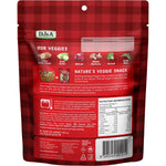 Single 90g bag of DJ&A Hot & Spicy Veggie Crisps on a white background.