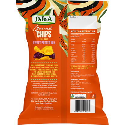 DJ&A Gourmet Chips Sweet Potato Mix Sea Salt 5x100g