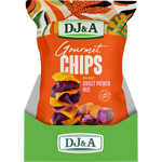 DJ&A Sweet Potato Mix 100g bag shown with its display box featuring orange and purple sweet potato illustrations.