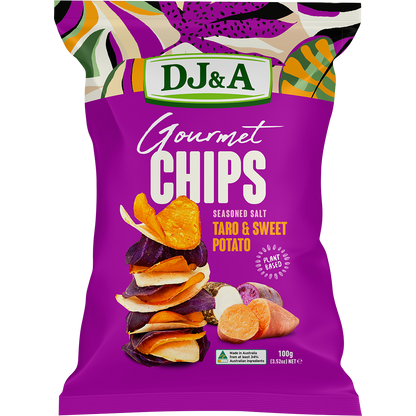 DJ&A Gourmet Chips Taro & Sweet Potato Seasoned Salt 5x100g