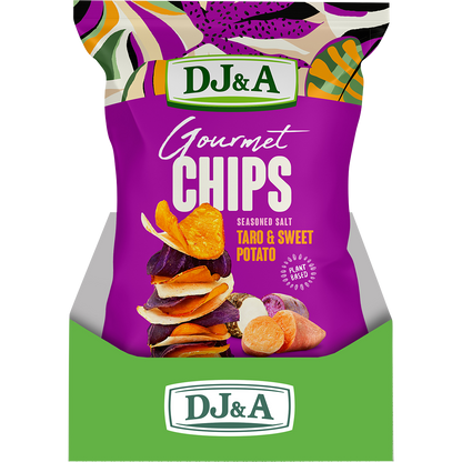 DJ&A Gourmet Chips Taro & Sweet Potato Seasoned Salt 5x100g
