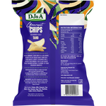 Back of DJ&A Taro Seasoned Salt 100g bag with nutrition facts, ingredients list, and product certifications.