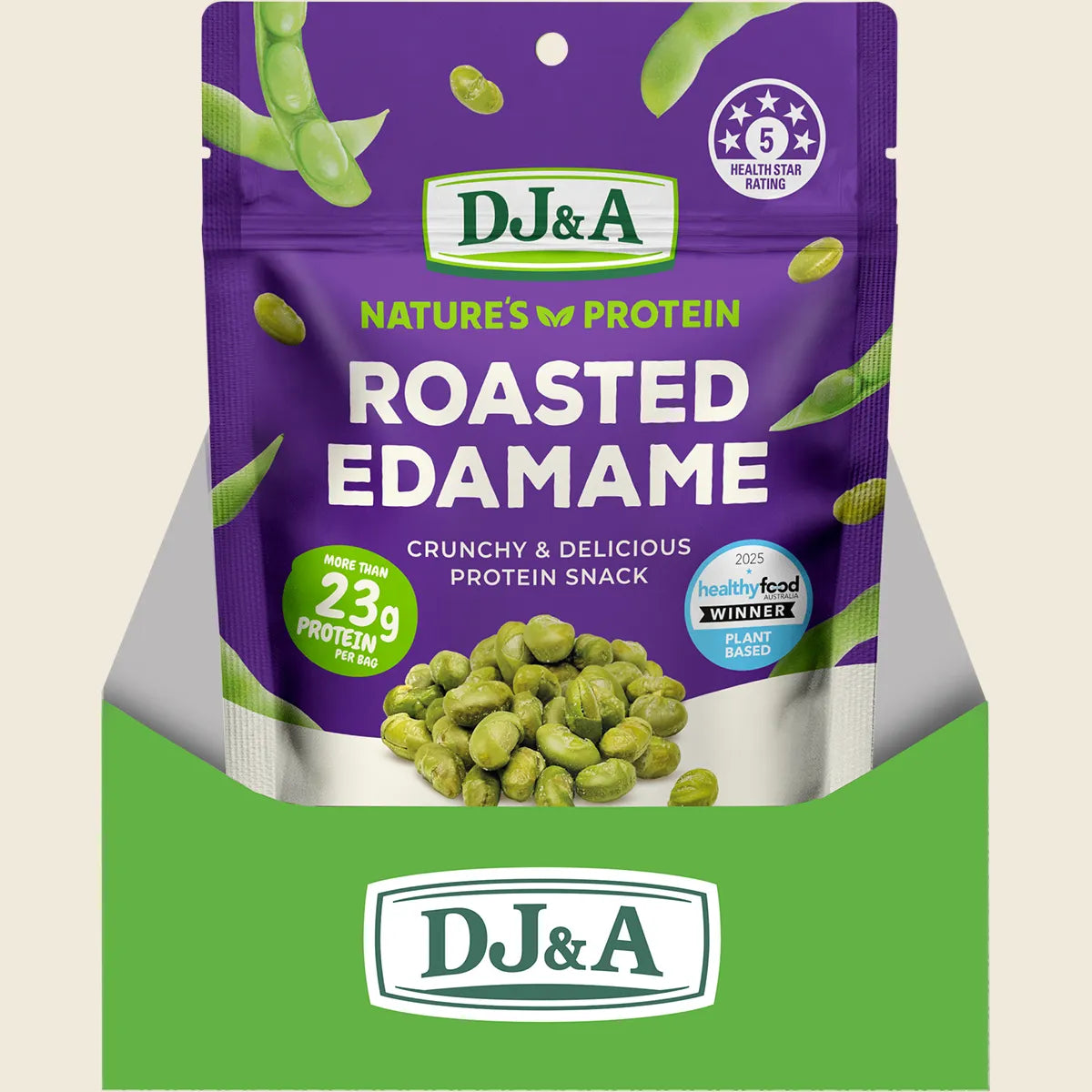 DJ&A Nature's Protein Roasted Edamame 50g (Pack of 12)