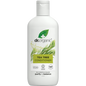 265ml bottle of Dr Organic Tea Tree Conditioner for oily hair, featuring a white cap and green botanical illustrations.