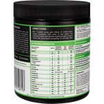 Right-angled view of a 270g jar of Dr. Hydrate Green Apple drink showing nutritional information and HASTA Certified logo.