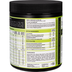 Side view of a 270g jar of Dr. Hydrate Lychee Lime hydration drink showing nutritional info and HASTA logo.
