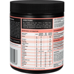 Right side view of Dr. Hydrate Watermelon 270g tub highlighting nutritional facts, ingredients, and a HASTA Certified logo.