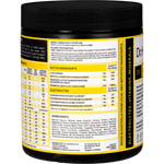 Dr. Hydrate Pineapple hydration drink 270g tub showing the left side label with nutritional information.