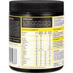 Right side of Dr Hydrate 270g Yuzu Lemon tub showing nutrition panel and company info on a white background.