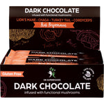 Box of Dr Superfoods Peak Performance Dark Chocolate bars displayed on a blue and white background.