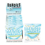 Dandies 142g bag of vegan vanilla mini marshmallows on a white background.