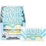 Dandies 283g bag of vegan vanilla mini marshmallows on a white background.