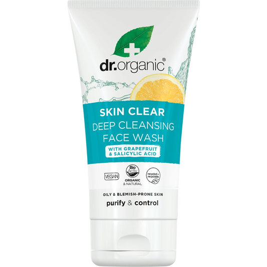 Dr Organic Deep Cleansing Face Wash Skin Clear 125ml Payless 4 Organics