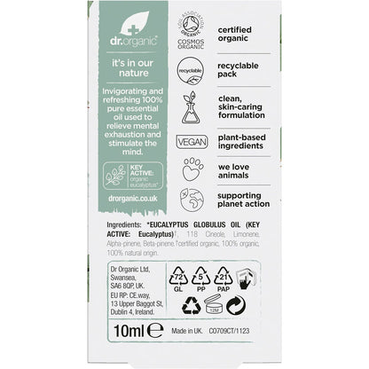 Dr Organic Eucalyptus Oil 100% Pure 10ml Payless 4 Organics