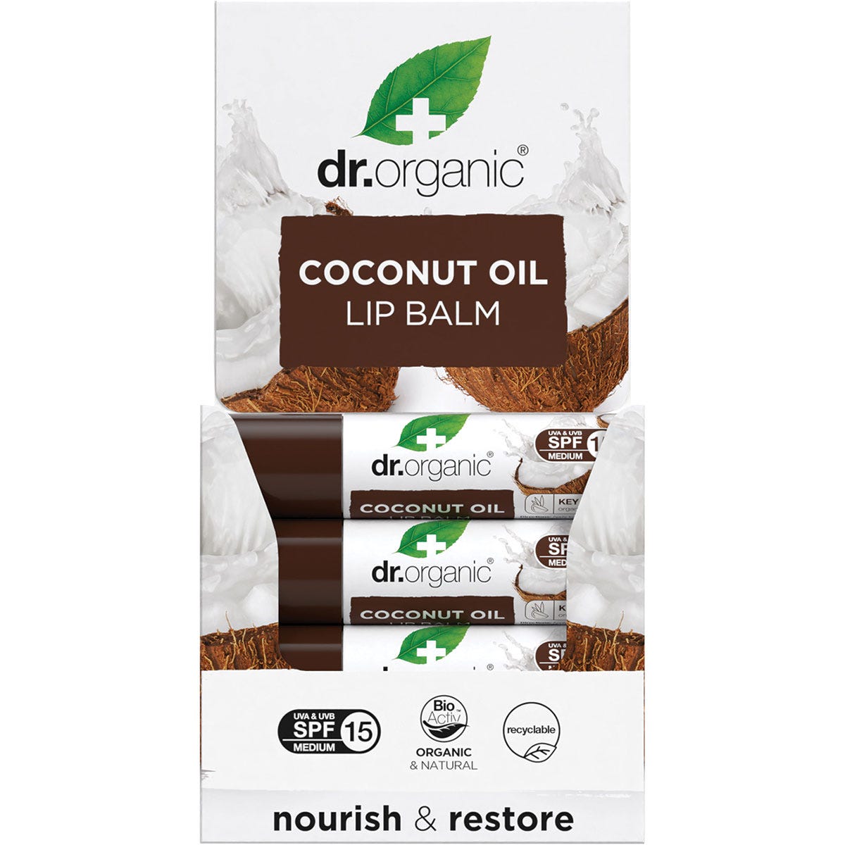Dr Organic Lip Balm SPF 15 Coconut Oil 5.7ml Payless 4 Organics