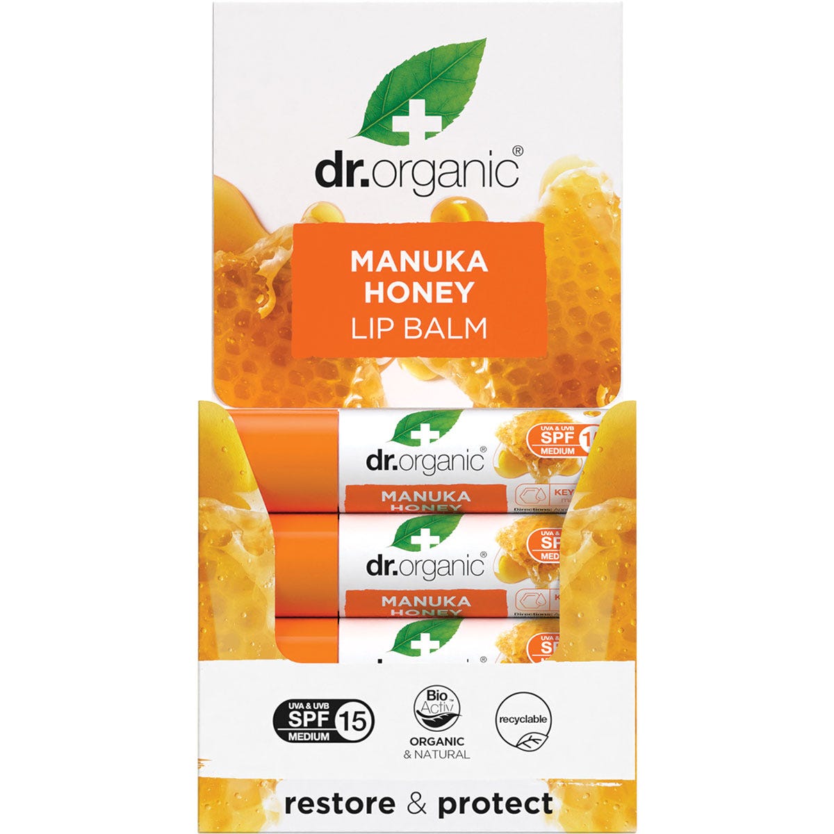 Dr Organic Lip Balm SPF 15 Manuka Honey 5.7ml Payless 4 Organics