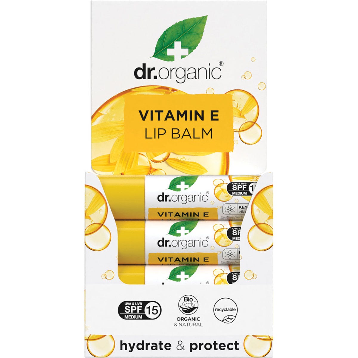 Dr Organic Lip Balm SPF 15 Vitamin E 5.7ml Payless 4 Organics