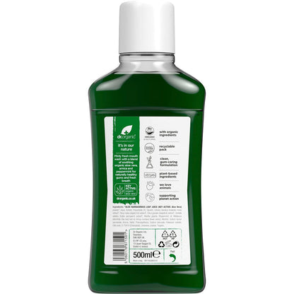 Dr Organic Mouthwash Aloe Vera 500ml Payless 4 Organics