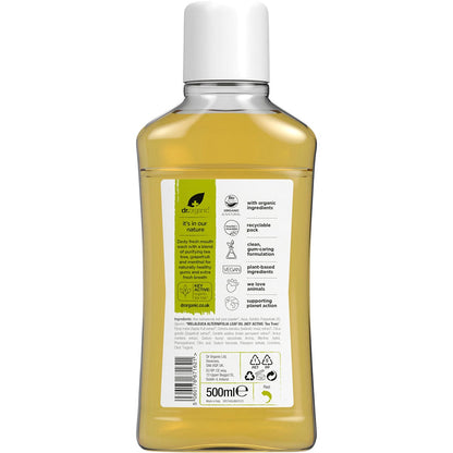 Dr Organic Mouthwash Tea Tree 500ml Payless 4 Organics