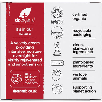 Dr Organic Night Cream Rose Otto 50ml Payless 4 Organics
