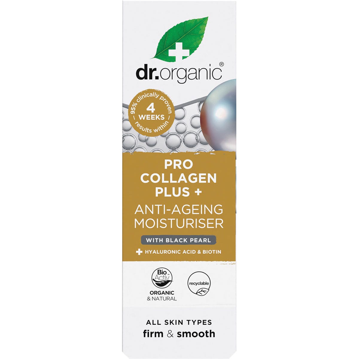 Dr Organic Pro Collagen Plus+ Anti Ageing Moisturiser Black Pearl 50ml Payless 4 Organics