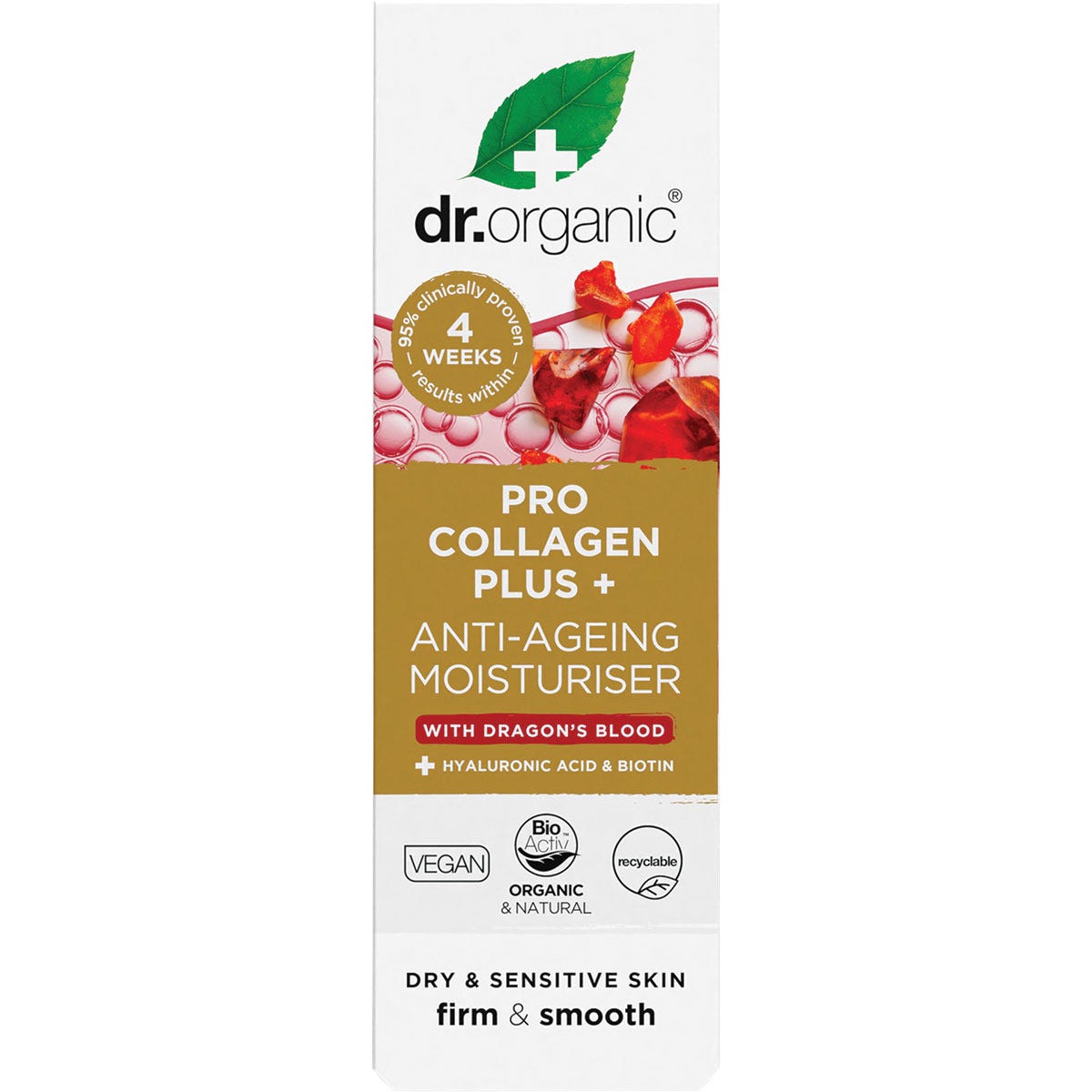 Dr Organic Pro Collagen Plus+ Anti Ageing Moisturiser Dragon Blood 50ml Payless 4 Organics