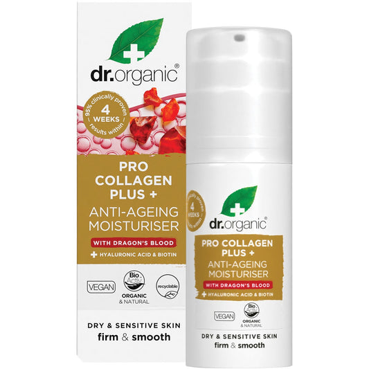Dr Organic Pro Collagen Plus+ Anti Ageing Moisturiser Dragon Blood 50ml Payless 4 Organics