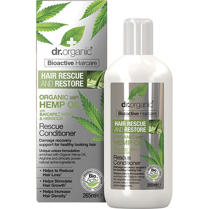 Dr Organic Rescue & Restore Conditioner Organic Hemp Oil 265ml Payless 4 Organics