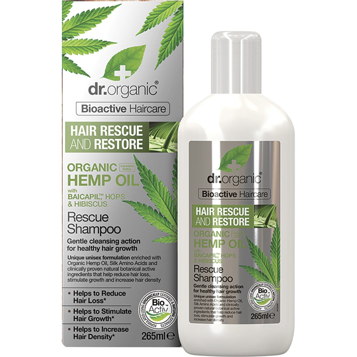 Dr Organic Rescue & Restore Shampoo Organic Hemp Oil 265ml Payless 4 Organics