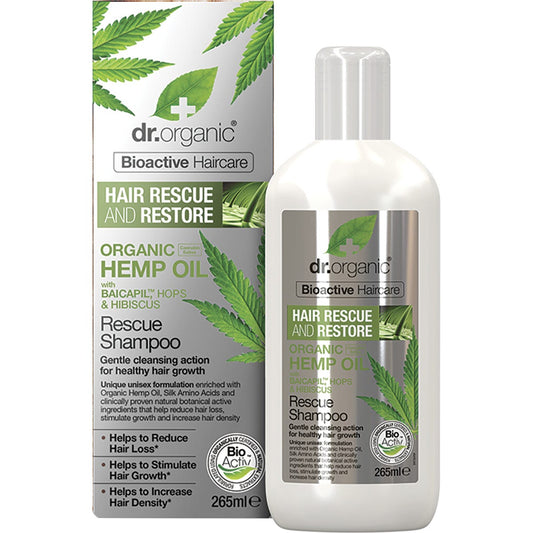 Dr Organic Rescue & Restore Shampoo Organic Hemp Oil 265ml Payless 4 Organics