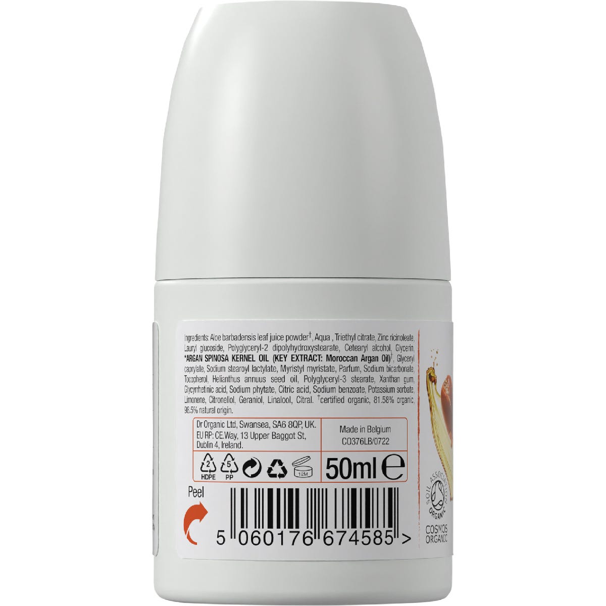Dr Organic Roll-On Deodorant Moroccan Argan Oil 50ml Payless 4 Organics