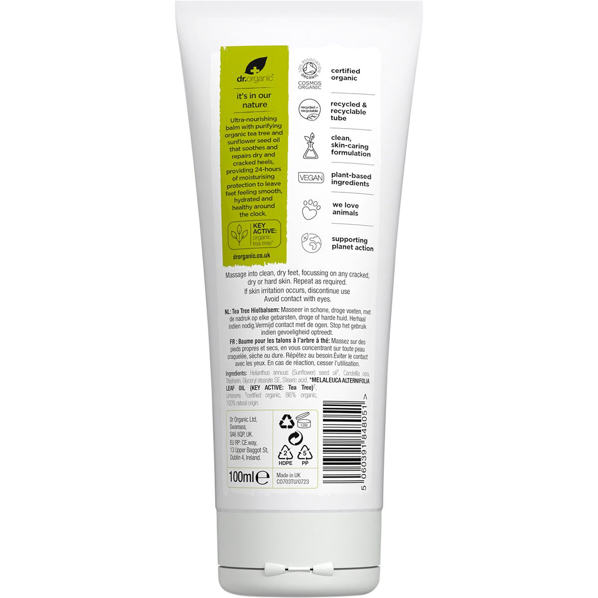 Dr Organic Tea Tree Heel Balm 100ml Payless 4 Organics