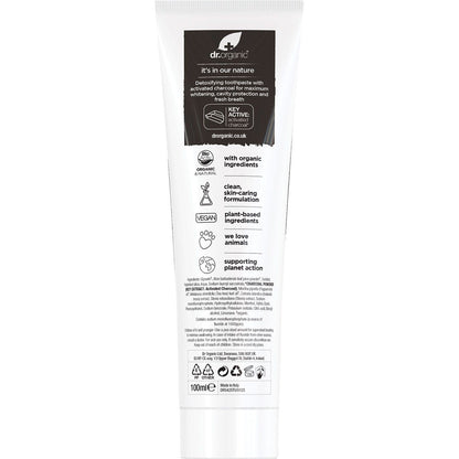 Dr Organic Toothpaste Charcoal Whitening 100ml Payless 4 Organics