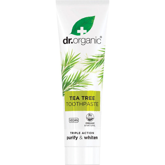 Dr Organic Toothpaste Tea Tree 100ml Payless 4 Organics