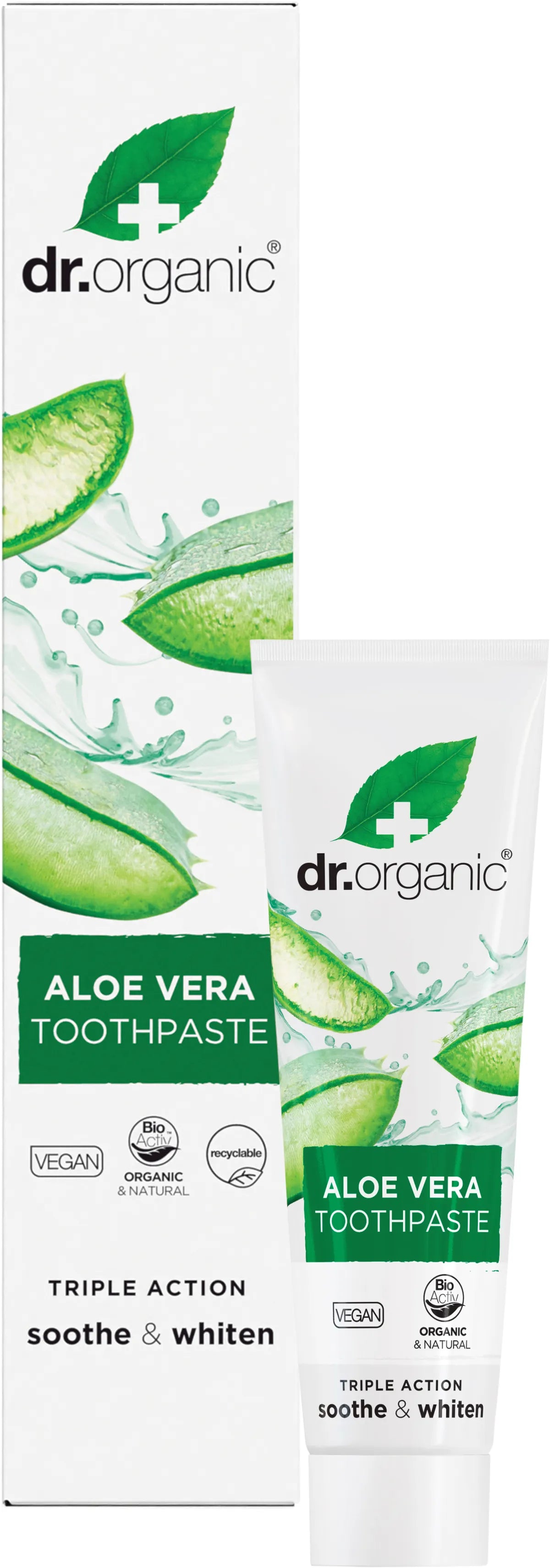Dr Organic Toothpaste Whitening Organic Aloe Vera 100ml Payless 4 Organics