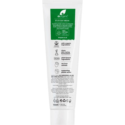 Dr Organic Toothpaste Whitening Organic Aloe Vera 100ml Payless 4 Organics