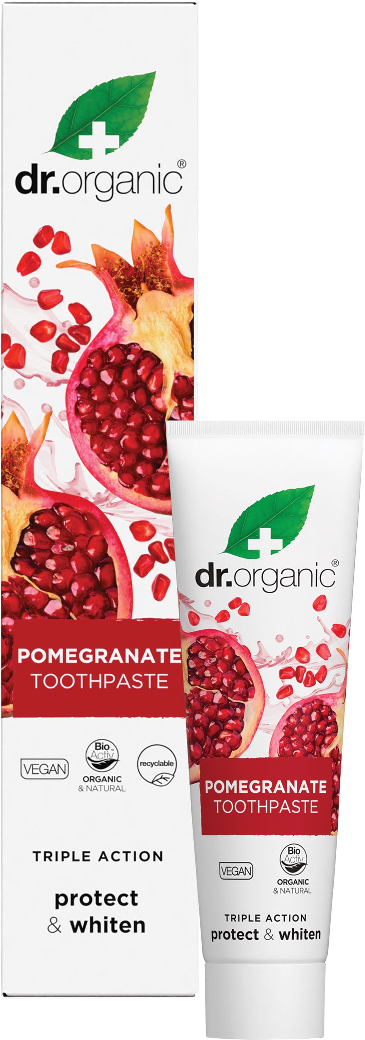Dr Organic Toothpaste Whitening Organic Pomegranate 100ml Payless 4 Organics