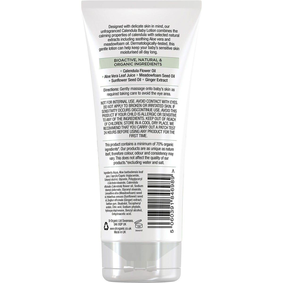 Dr Organic Unfragranced Baby Lotion Organic Calendula 200ml Payless 4 Organics