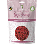 250g bag of Dr Superfoods organic dried goji berries on a white background.