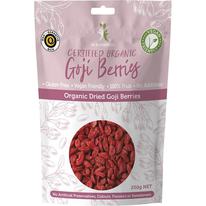 Dr Superfoods Dried Goji Berries Certified Organic 250g Payless 4 Organics